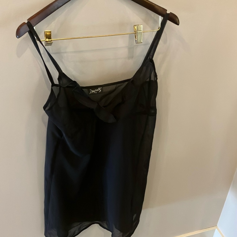 Black Sheer Camisole Top